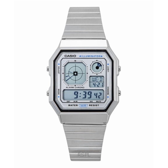 Casio Vintage Digital Stainless Steel Quartz A130WE-7A Unisex Watch