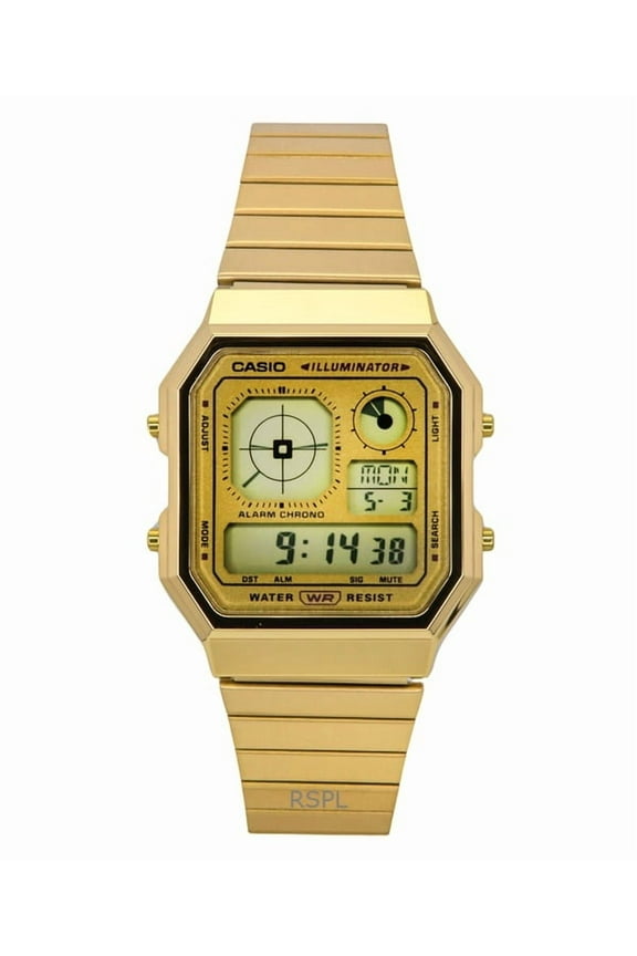 Vintage Digital Stainless Steel Quartz A130WEG-9A Unisex Watch