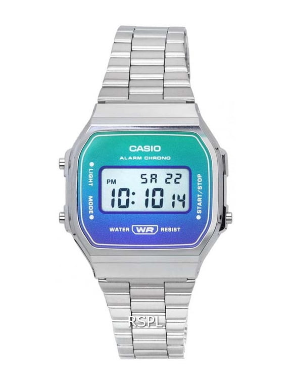 Vintage Digital Stainless Steel Quartz A168WER-2A A168WER-2 Unisex Watch