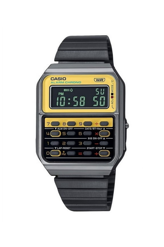 Vintage Heritage Colors Digital Stainless Steel Quartz CA-500WEGG-9B Unisex Calculator Watch