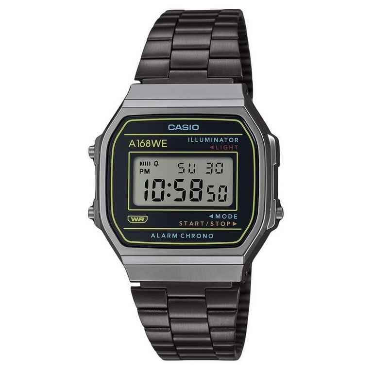 Casio Vintage Heritage Colors Stainless Steel Black Dial Quartz A168WEHB-1A unisex Watch