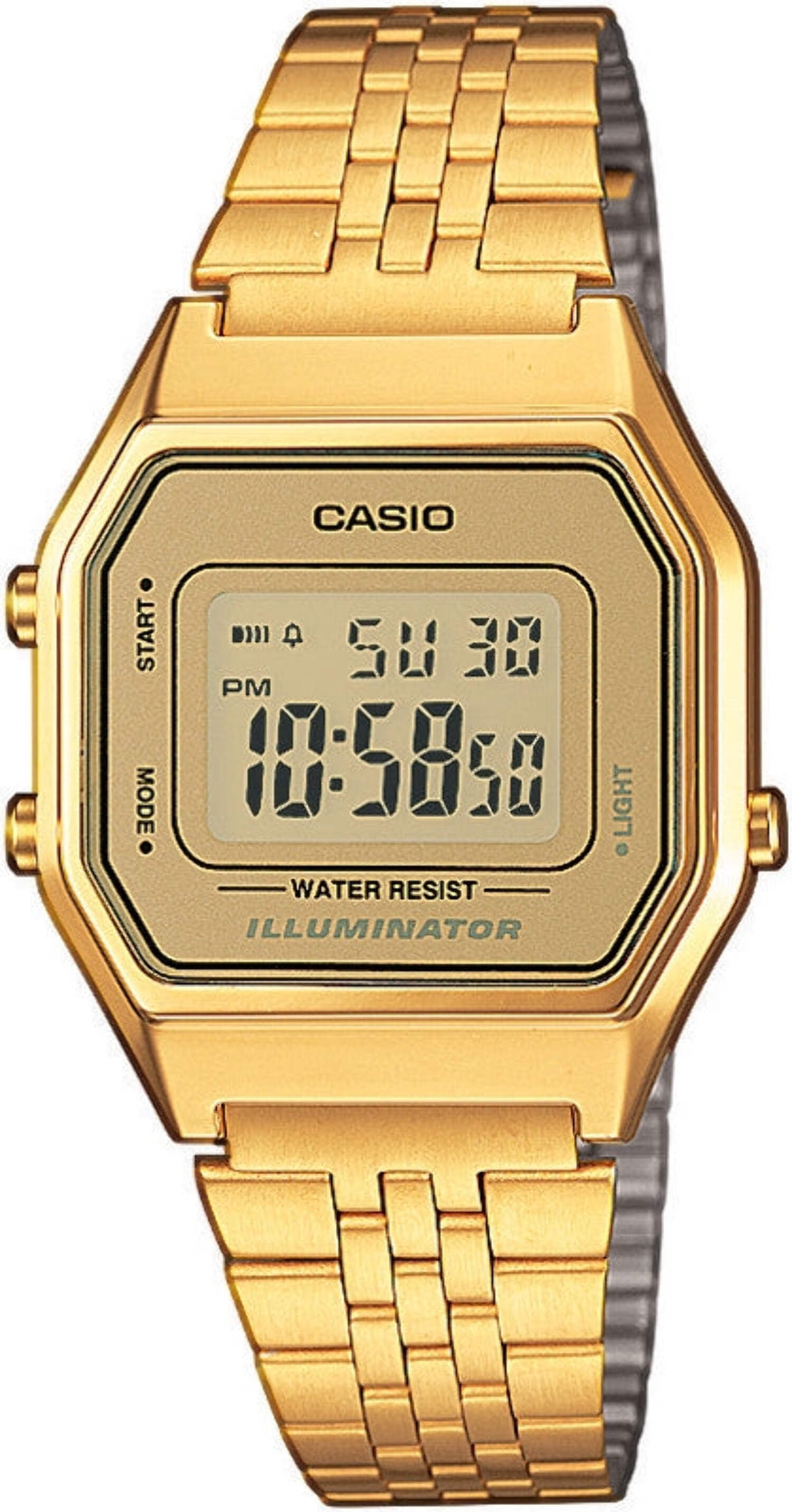 UNKNOWN CC Casio Vintage LA680WEGA-9ER Unisex Digital Watch Gold Tone