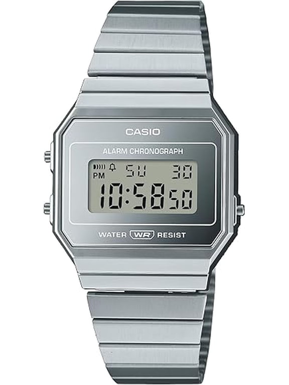 Vintage Retro Modern Silver Watch A700WEV-7AVT
