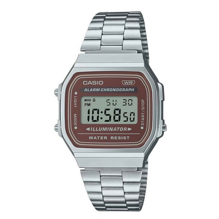 Casio Vintage Woman A168WA 5A Stainless Steel Watch Walmart
