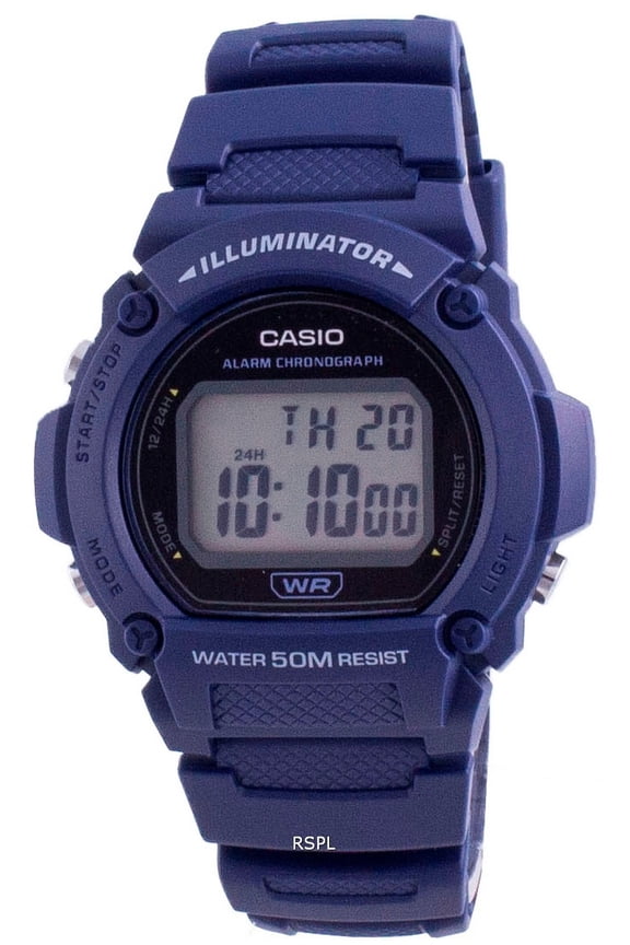 W-219H-2A Youth Illuminator Digital Men Blue Watch
