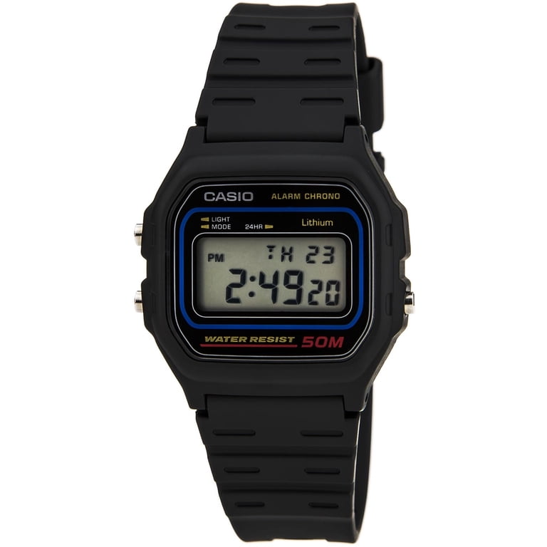 Casio W59-1 Men's Classic Digital Grey Dial Black Alarm Chrono