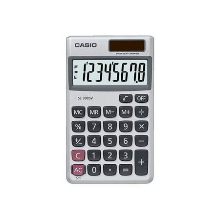 Casio Wallet Solar Calculator with 8-Digit Display