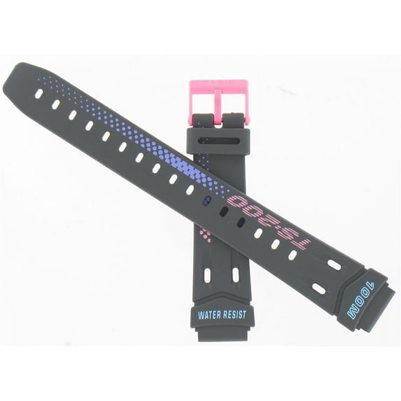 Casio Watchband 17mm Black Rubber Strap part# 70623576