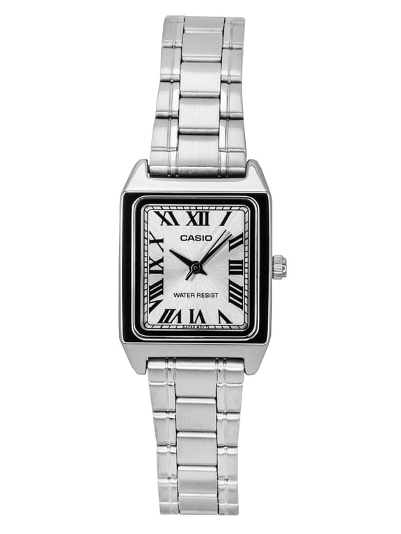 Women's 31mm Stainless Steel Bracelet Wristwatch, Silver & White