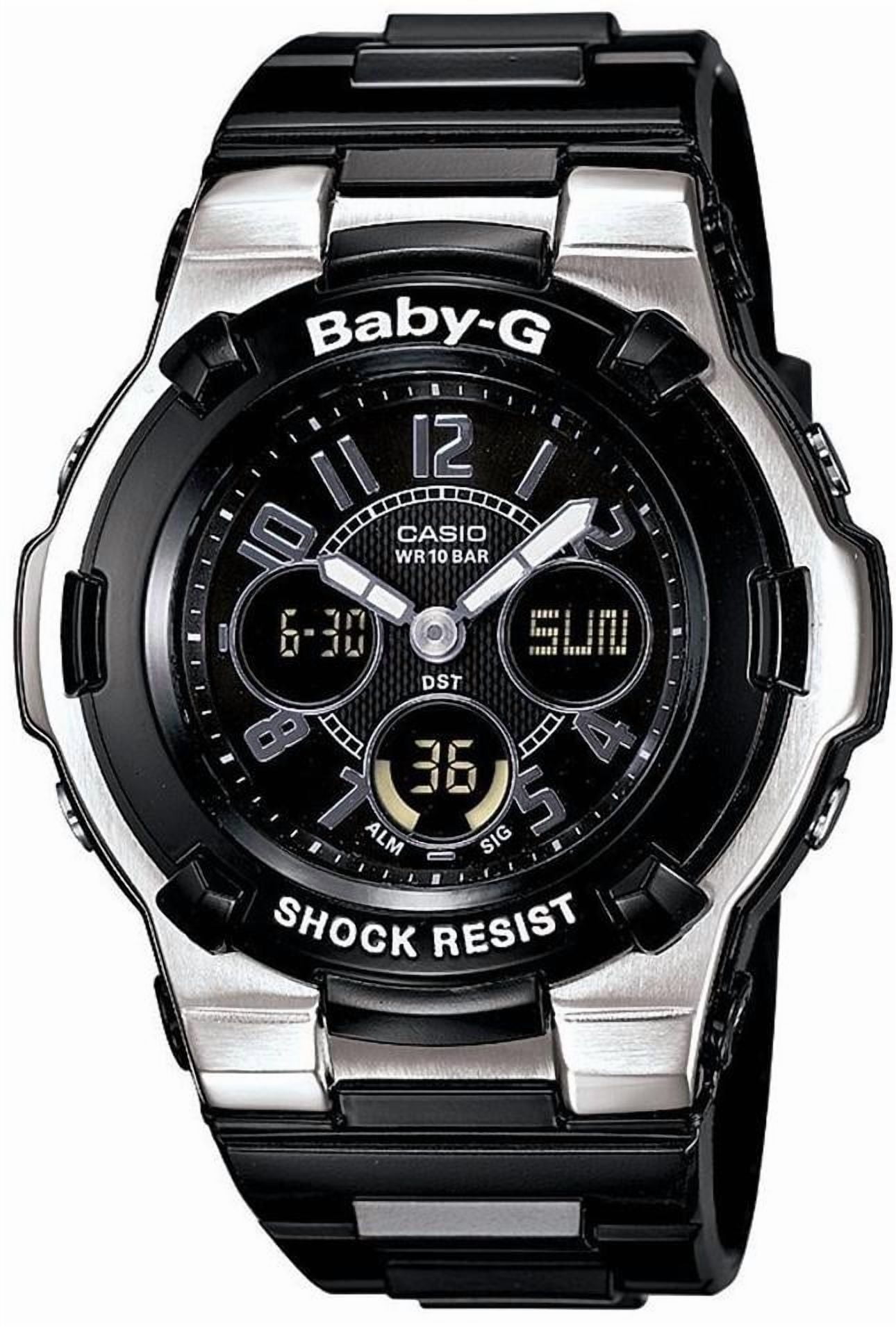 Casio Women's Baby-G Black and Silver Sport Watch BGA110