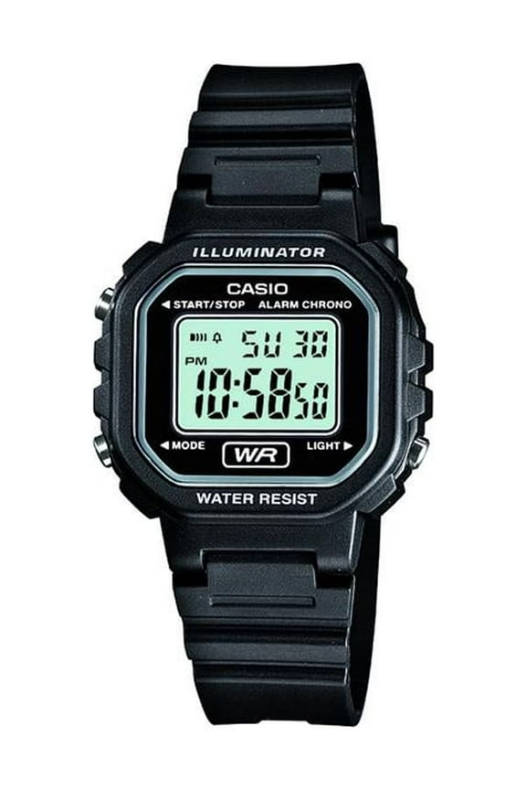 Women's Classic Digital Black Resin Watch LA20WH-1ACF