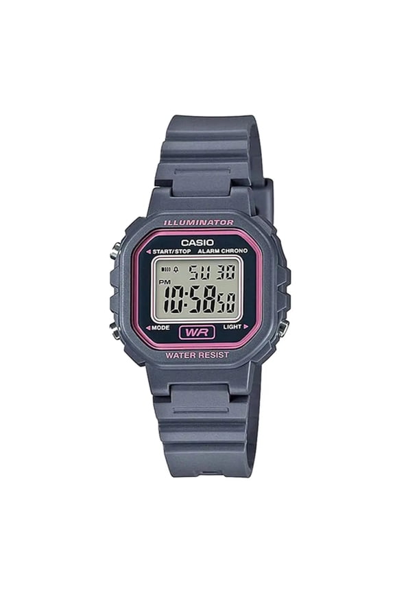 Womens Black Digital Watch with Pink Dial - LA-20WH-4ADF