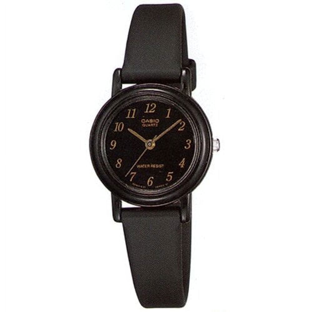 Casio Women's Classic Quartz Black Stainless Steel and Leather Watch LQ139A-1