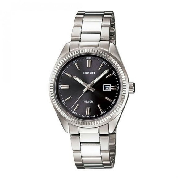 Casio Women’s Classic Stainless Steel Black Dial Analog Watch - LTP-1302D-1A1V