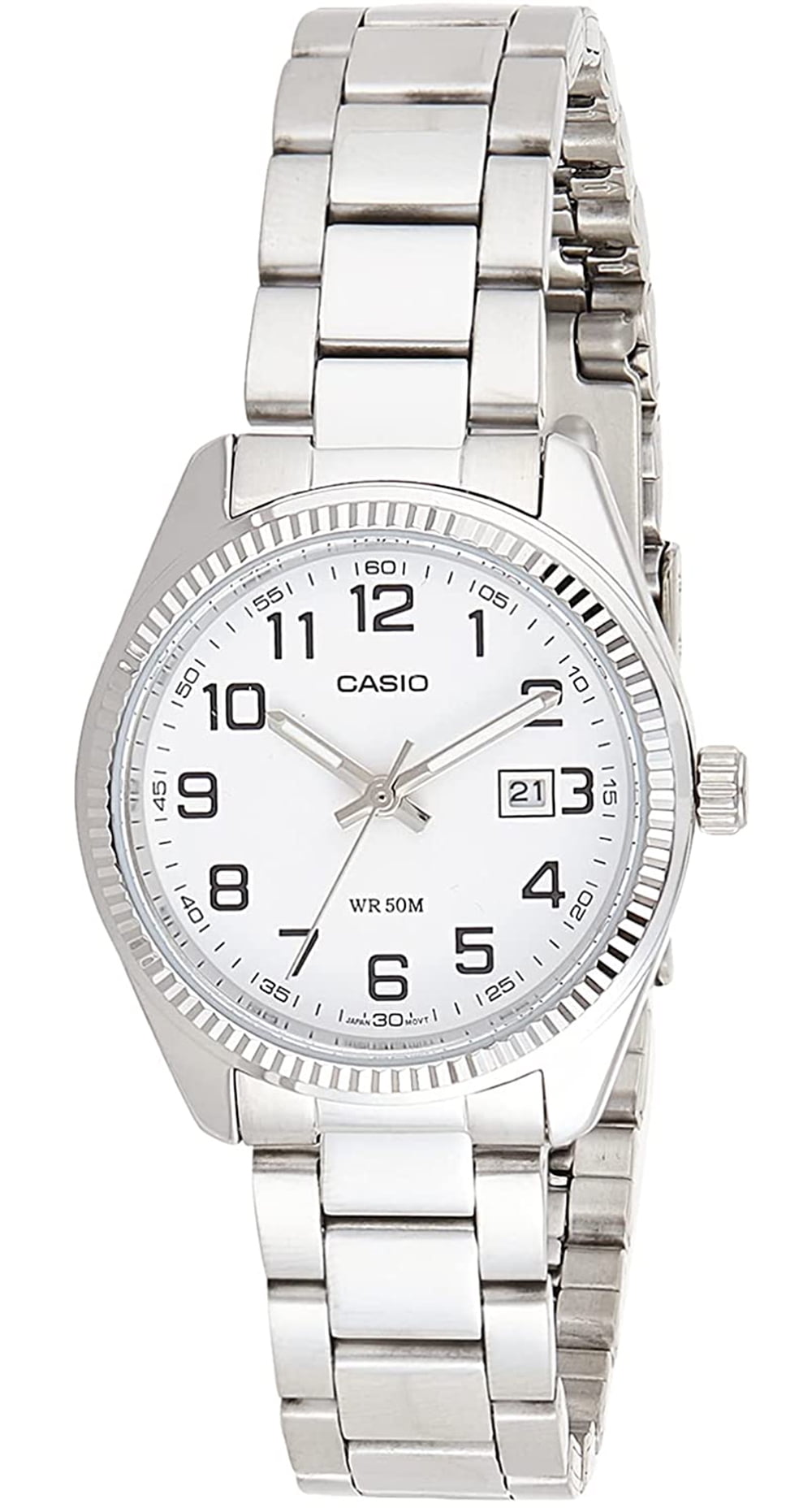 Casio Women's Core LTP1302D-7BV Silver Stainless-Steel Quartz Analog Dress Watch