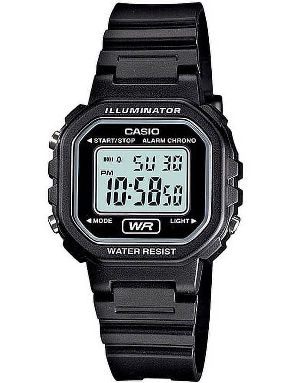 Women's Digital Casual Watch, Black/White LA20WH-1A