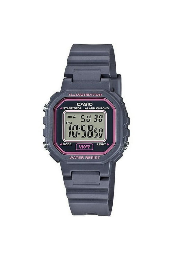 Women's Digital Casual Watch, Grey/Pink LA20WH-8A