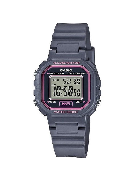 Women's Digital Casual Watch, Grey/Pink LA20WH-8A