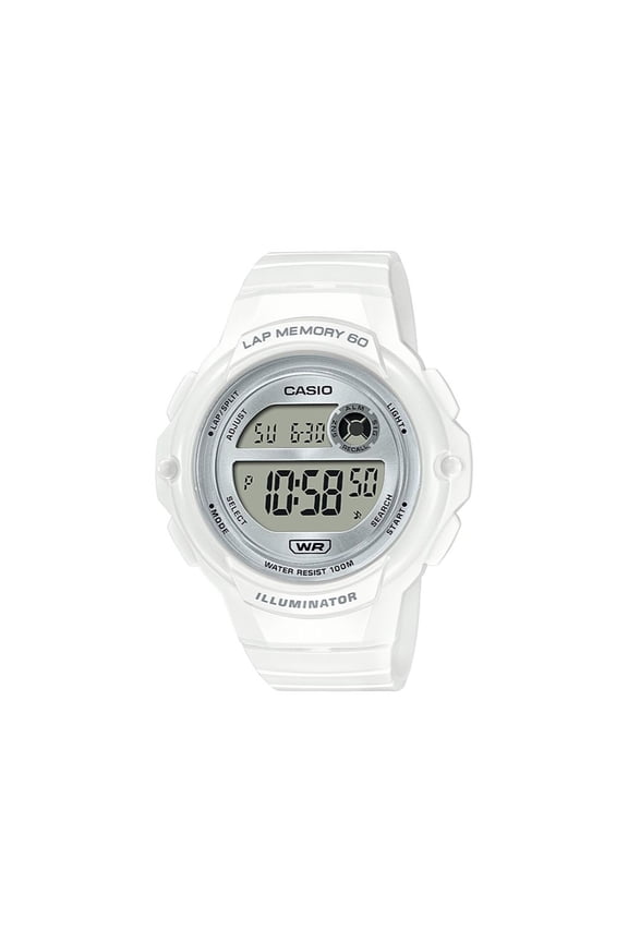 Women's Digital Sports Watch with 60-Lap Memory White - LWS1200H-7A1V
