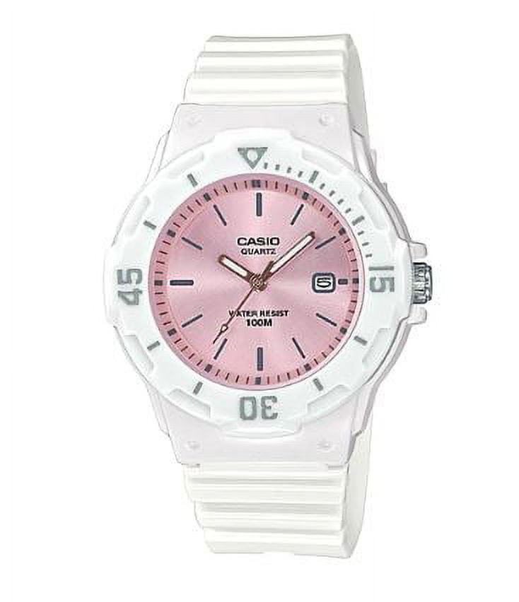 Casio Women's Dive Style Watch, White/Rose Gold LRW200H4E3V