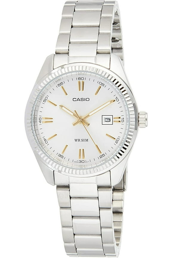 Women's Enticer Quartz Silver Dial Stainless Steel Watch LTP1302D-7A2V