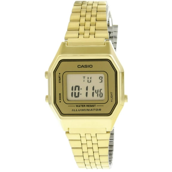 Casio Women's Illuminator LA680WGA-9 Gold Metal Quartz Fashion Watch
