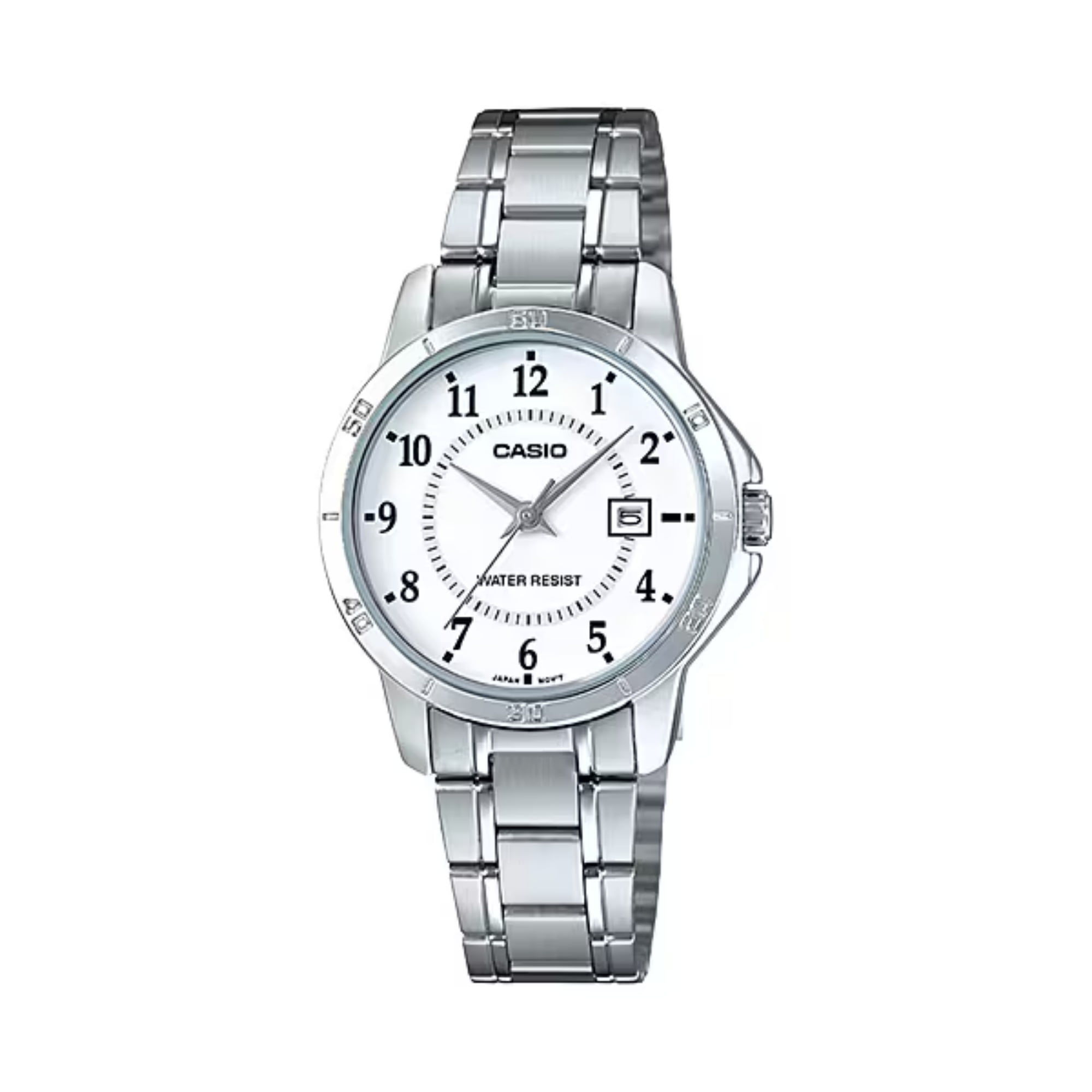 Casio Women's LTP-V004D-7B Silver Stainless Steel Analog Watch