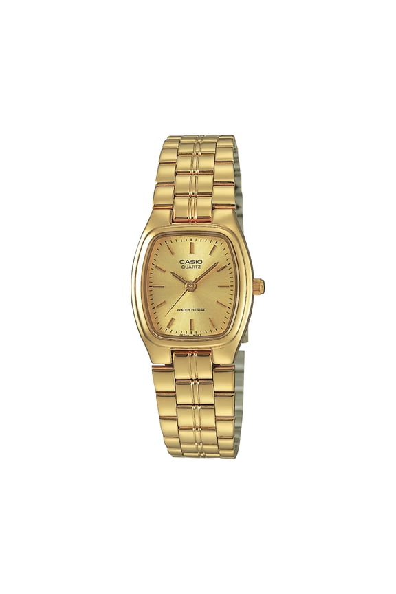 Womens Gold-Tone Stainless Steel Watch with Gold Dial - LTP-1169N-9A