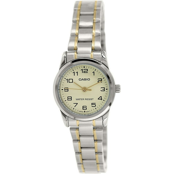 Casio Women's LTPV001SG-9B Two Tone Silver Gold Stainless-Steel Plated Japanese Quartz Fashion Analog Watch