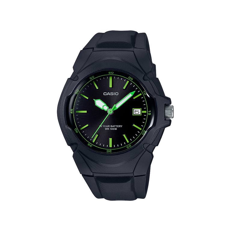 sammensnøret leder forudsætning Casio Women's Sport Analog Watch, Black/Green - LX-610-1AVCF - Walmart.com