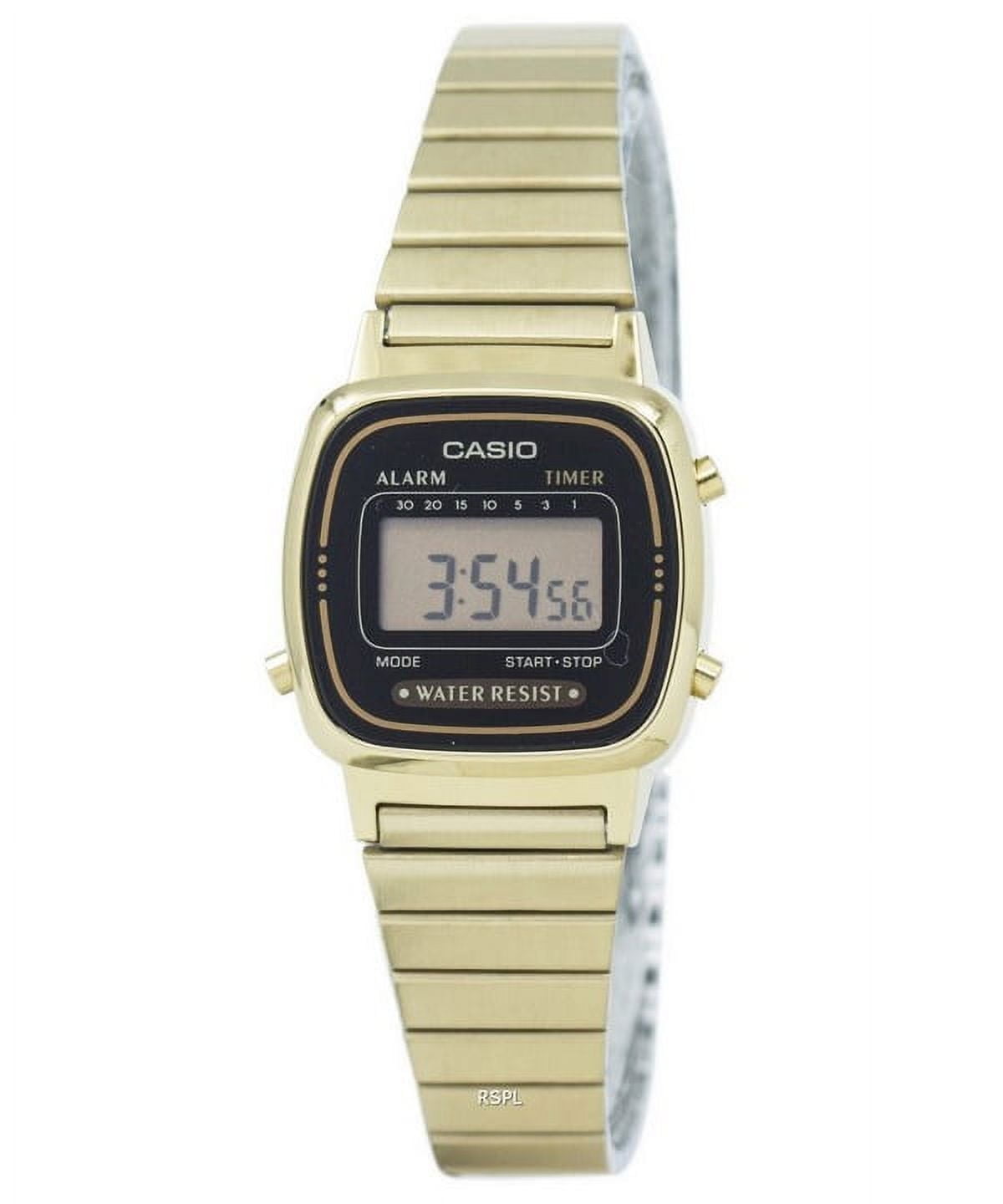 Casio Women's Stainless Steel Digital Wristwatch, White