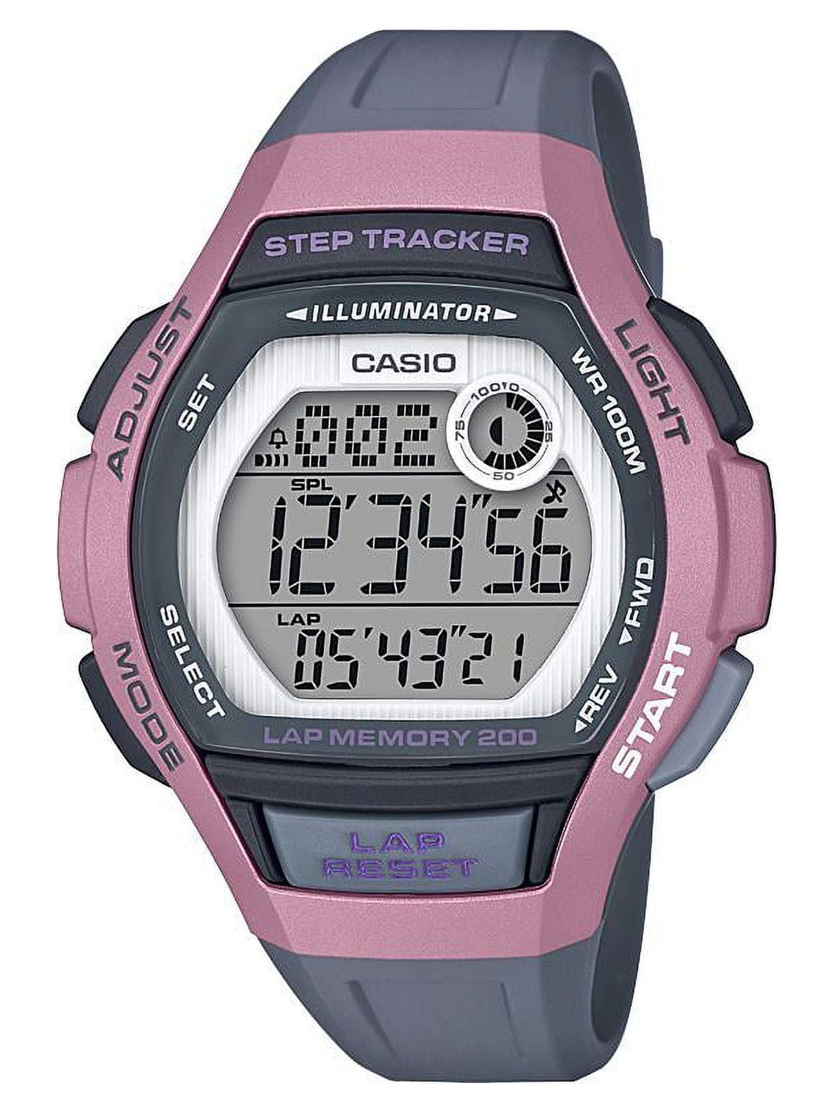 Casio Women's Step Tracker Watch Gray/Pink Togo Ubuy
