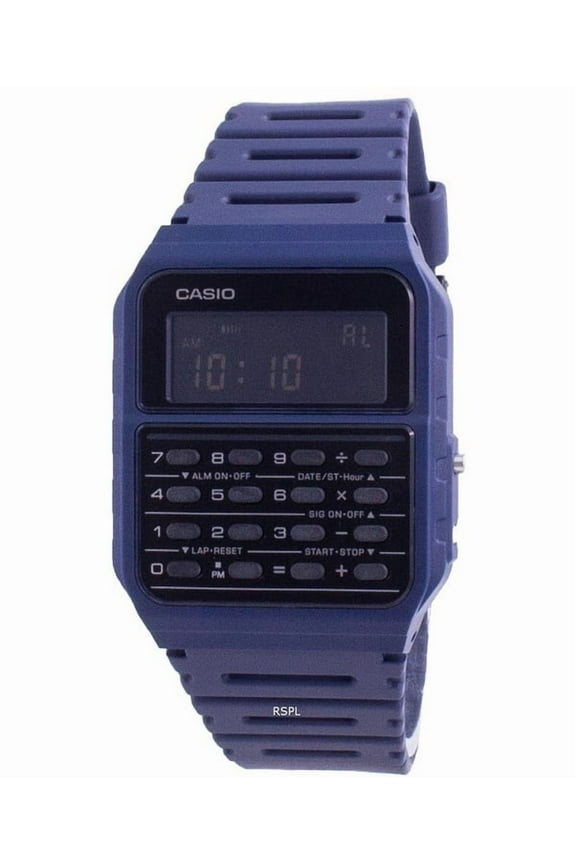 Youth Data Bank Dual Time CA-53WF-2B CA53WF-2B Blue Band Unisex Watch