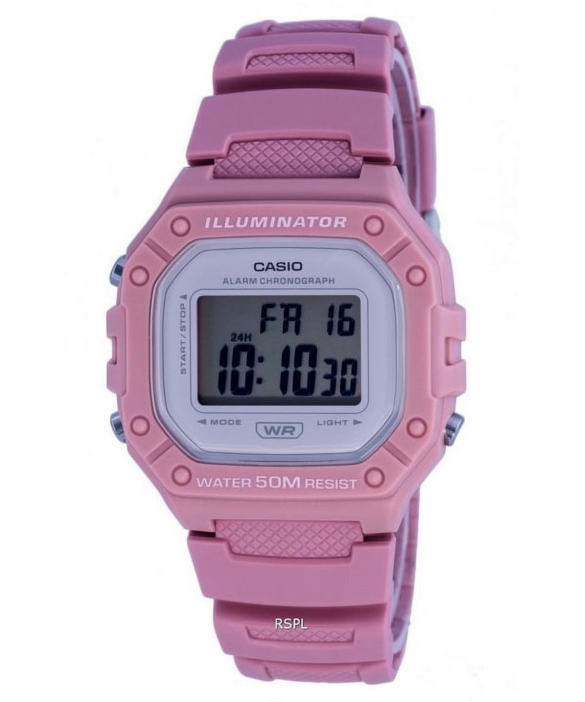 Casio Youth Digital Resin Quartz W-218HC-4A W218HC-4 Women's Watch