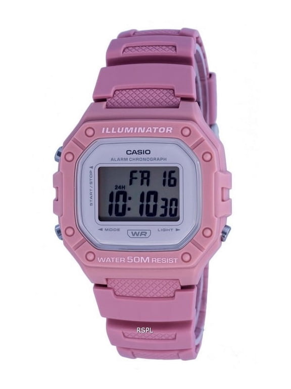 Youth Digital Resin Quartz W-218HC-4A W218HC-4 Women's Watch