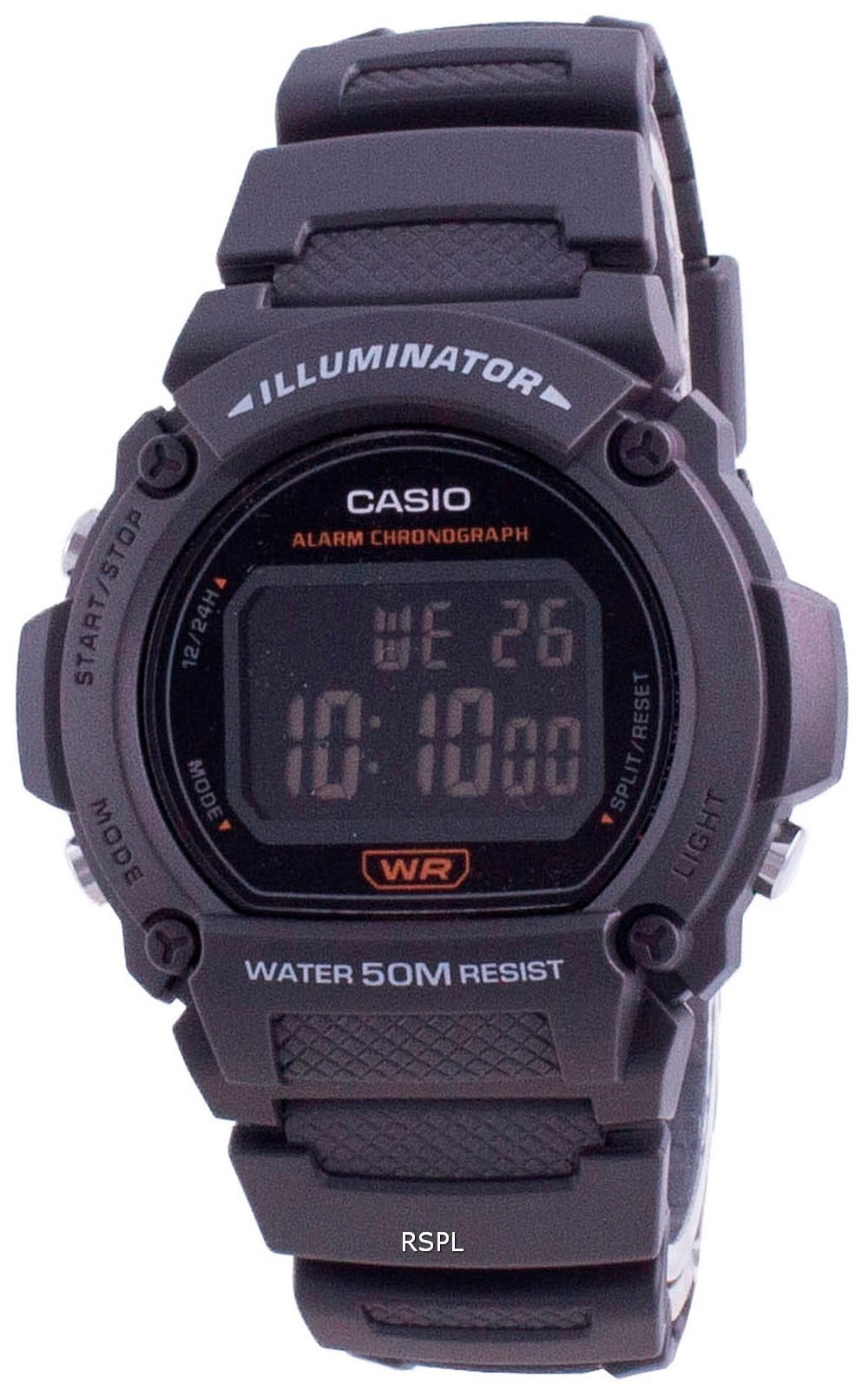 Casio Youth Illuminator Digital W 219H 8B W 219H 8B Dark Gray Band Men s Watch Walmart