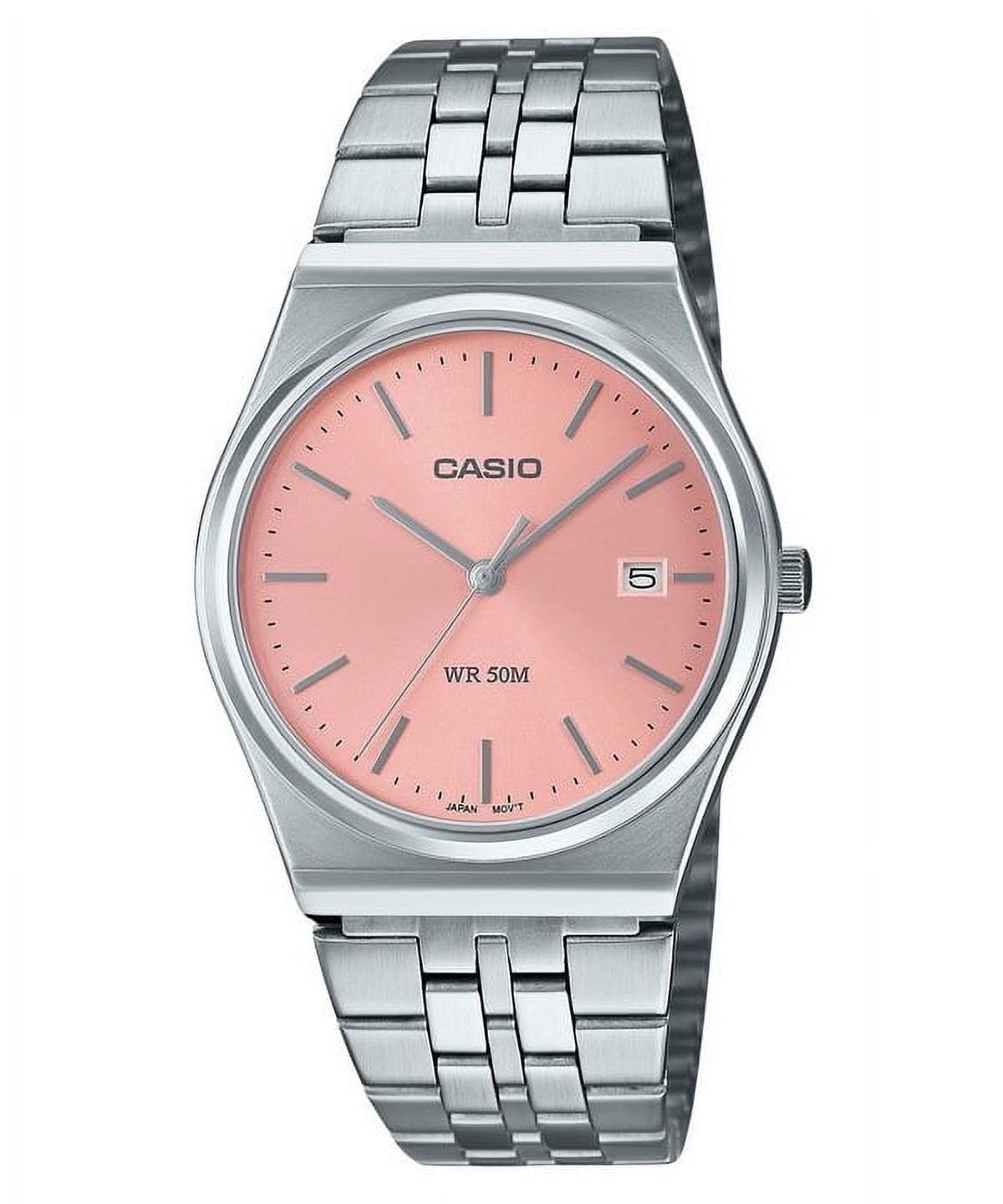 Casio Men’s Stainless Steel Watch with Pink Dial - MTP-B145D-4AVDF