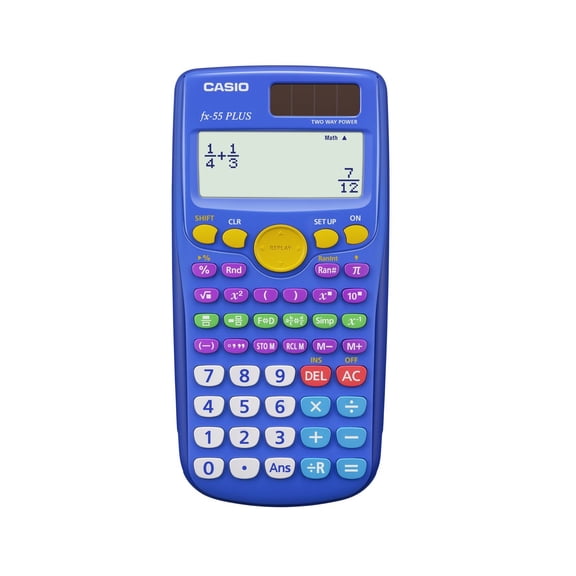 Casio fx-55PLUS Fraction Calculator  Elementary/Middle School Math Made Easy | Fractions, Mixed Numbers, Simplification | Great for Classroom Learning