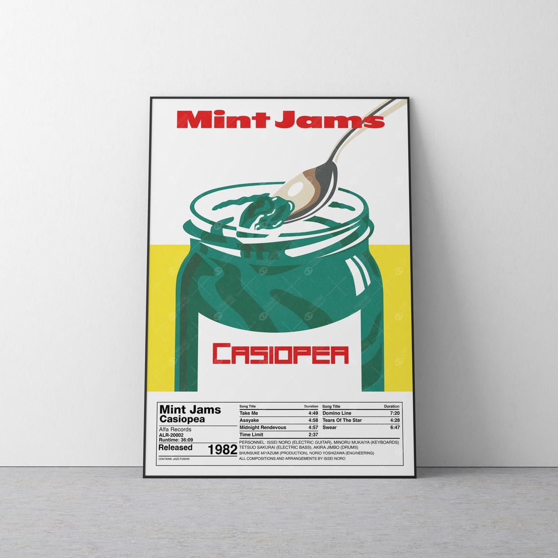 Casiopea Mint Jams Poster, Retro Japanese Jazz Fusion Music Wall