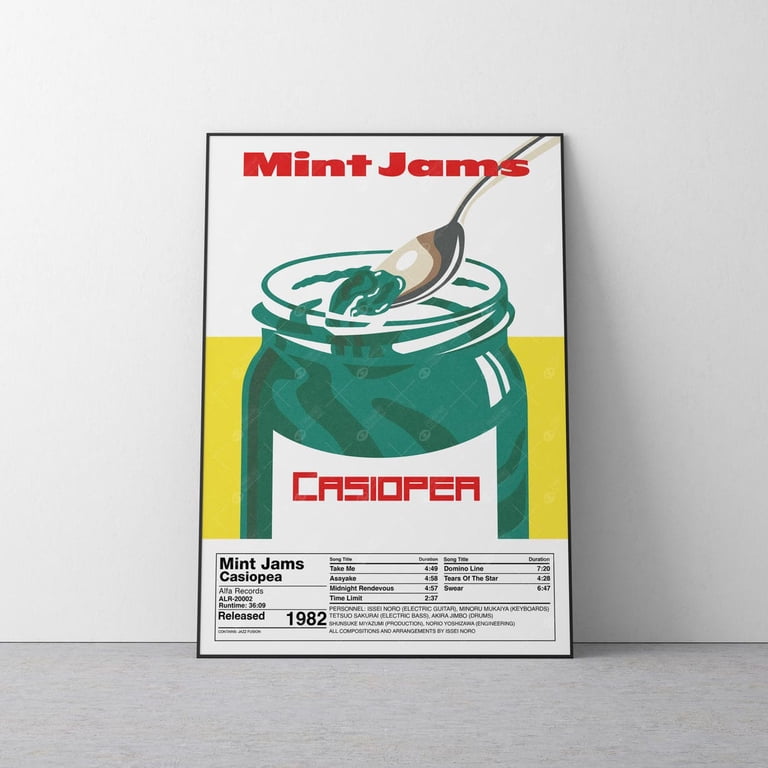Casiopea Mint Jams Poster, Retro Japanese Jazz Fusion Music Wall