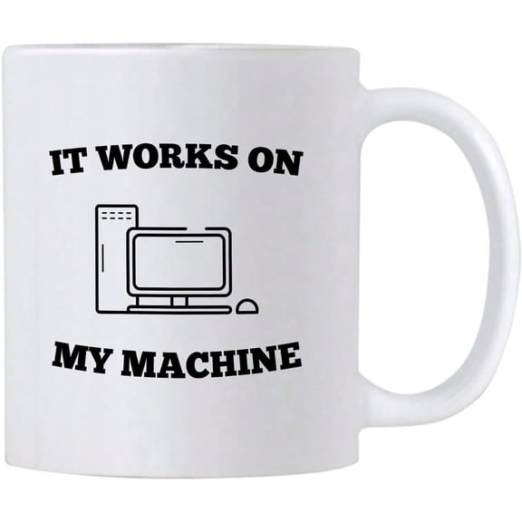 Casitika Computer Science Programmer Gifts. Funny Coding Geek 11 Oz Coffee Mug. It Works On My Machine. Gift Idea For Developer Or Programming Teacher/Student. Tech Work Humor Cup.