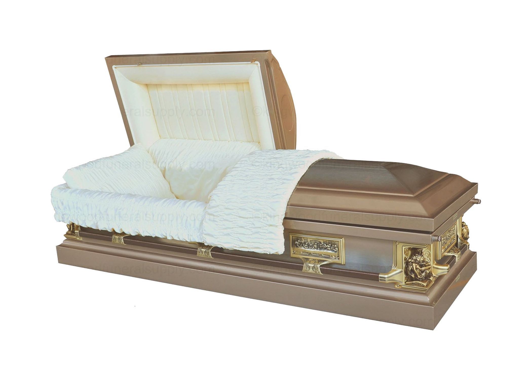 Casket Emporium Autumn Haze Metal 28.5 in Funeral Casket, Rectangular ...
