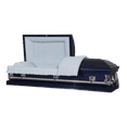 thumbnail image 1 of Casket Emporium Clair Series Navy Blue Steel 28*81*23 in Funeral Casket, Rectangular, 1 of 1