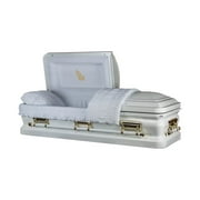 Casket Emporium, Funeral Casket, Onyx White Metal Casket