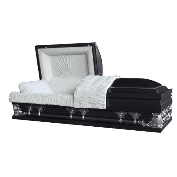 Casket Emporium Gemini Series Navy Casket, Oversized various sizes 18 guage non-sealed steel, half-Couch Casket