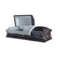 thumbnail image 1 of Casket Emporium Shepherd Series, Blue Metal Funeral Casket, Rectangular Shape with Plush Interior, 1 of 1