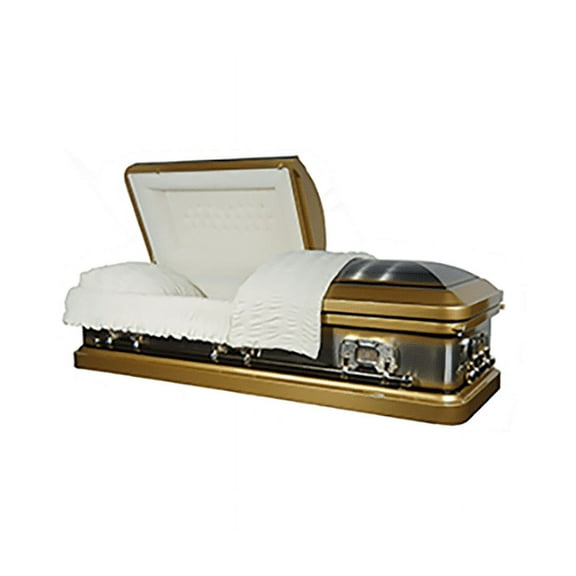 Casket Emporium Velvet King Caskets NFL Gold Velvet 18 Gauge Standard Casket