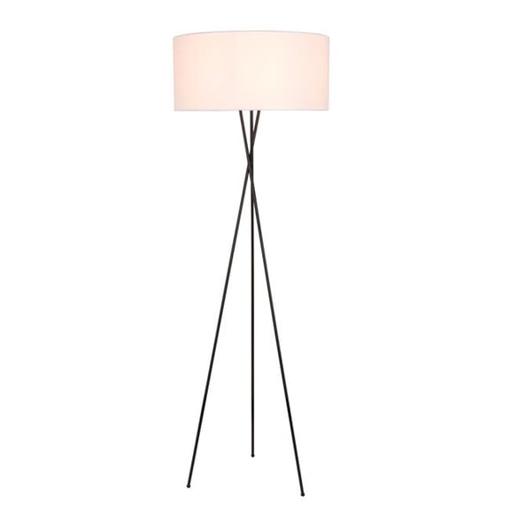 Cason 1 Light Black & White Shade Floor Lamp