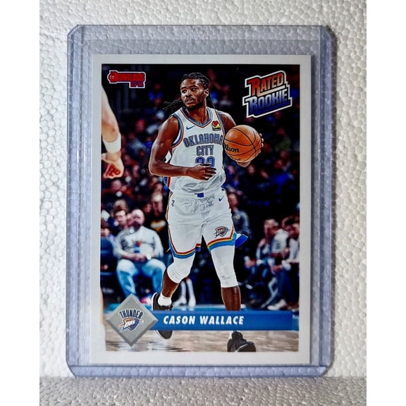 Cason Wallace 2023-24 Panini NBA #11 Rated Rookie Retro Card Thunder 1/715