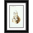 thumbnail image 1 of Caspar David Friedrich 2x Matted 18x24 Black Ornate Framed Art Print 'Self'Portrait with Cap and Sighting Eye'Shield', 1 of 2